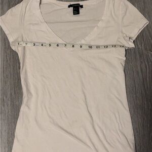 Ambiance Cream V-Neck Short Sleeve Tee